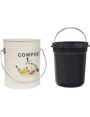 Cubo de Compostaje SOTECH 18,5x18,7x24 cm con Tapa