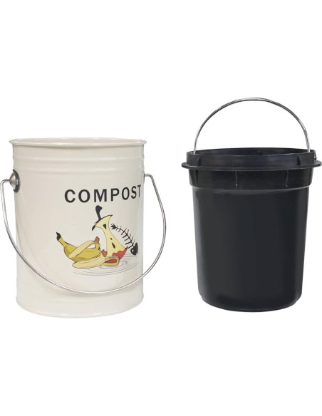 Cubo de Compostaje SOTECH 18,5x18,7x24 cm con Tapa