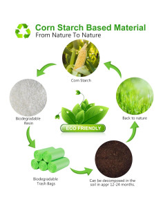 Bolsas de Basura Biodegradables Inwaysin 4 Galones 200 Pcs 2