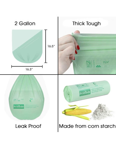 Bolsas Compostables Primode 2.6 Galones 300 Unidades