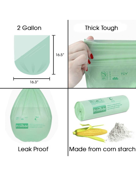 Bolsas Compostables Primode 2.6 Galones 300 Unidades