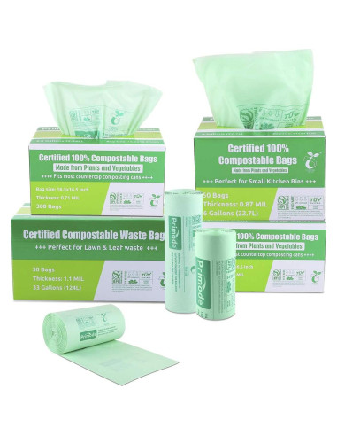 Bolsas Compostables Primode 2.6 Galones 300 Unidades
