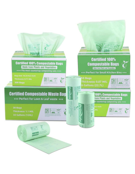 Bolsas Compostables Primode 2.6 Galones 300 Unidades
