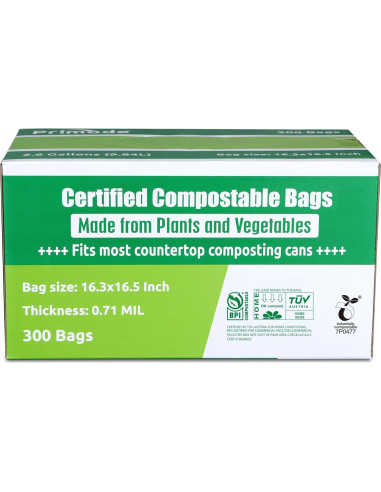 Bolsas Compostables Primode 2.6 Galones 300 Unidades