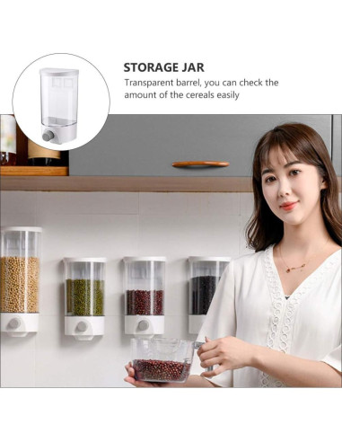 Dispensador de arroz Kichvoe 1L montado en la pared