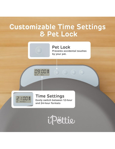 Alimentador Automático iPettie Zharko 4 Comidas Gato 226g