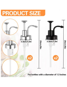 Dispensador de jarabe de café BangBoom 4 piezas 20.32 cm 2