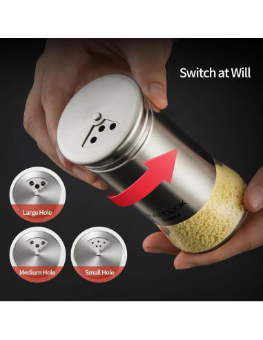 Juego de Saleros y Pimenteros MAXCOOK 120 ml Acero Inoxidable