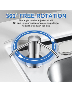 Dispensador de Jabón SonTiy Acero Inoxidable 17 oz 119 cm 2