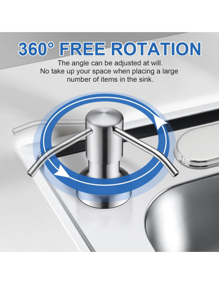 Dispensador de Jabón SonTiy Acero Inoxidable 17 oz 119 cm