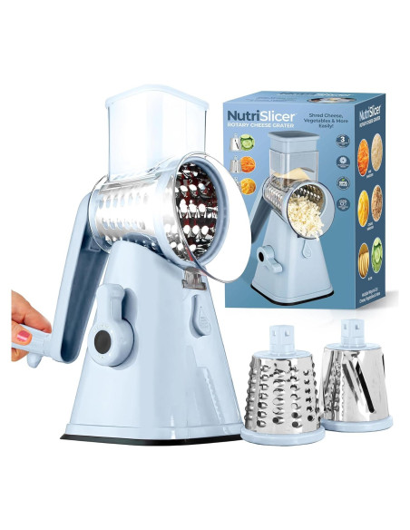 Rallador de Queso Rotativo EMSON 3 Cuchillas Acero Inoxidable