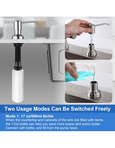 Dispensador de Jabón SonTiy Acero Inoxidable 17 oz 119 cm