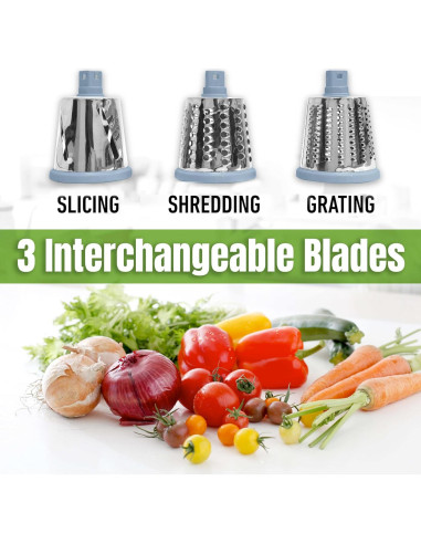 Rallador de Queso Rotativo EMSON 3 Cuchillas Acero Inoxidable