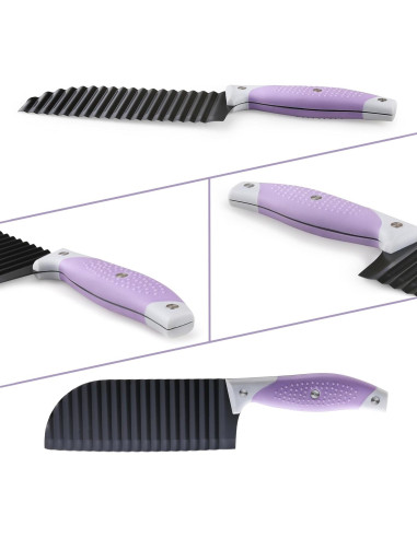 Cuchillo Cortador de Ondas JJOO 2 PCS Acero Inoxidable 15.75 cm