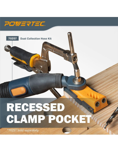 Kit Jig de Agujero de Bolsillo POWERTEC 71643, Broca 9.53 mm