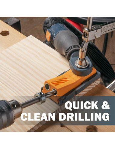 Kit Jig de Agujero de Bolsillo POWERTEC 71643, Broca 9.53 mm