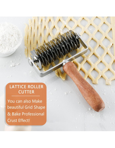 Rodillo Cortador de Masa MIATTCLD Acero Inoxidable 20.32cm