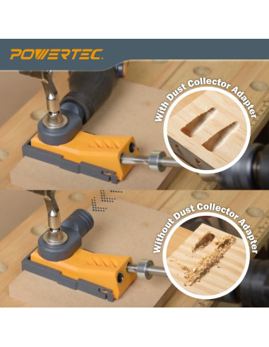 Kit Jig de Agujero de Bolsillo POWERTEC 71643, Broca 9.53 mm