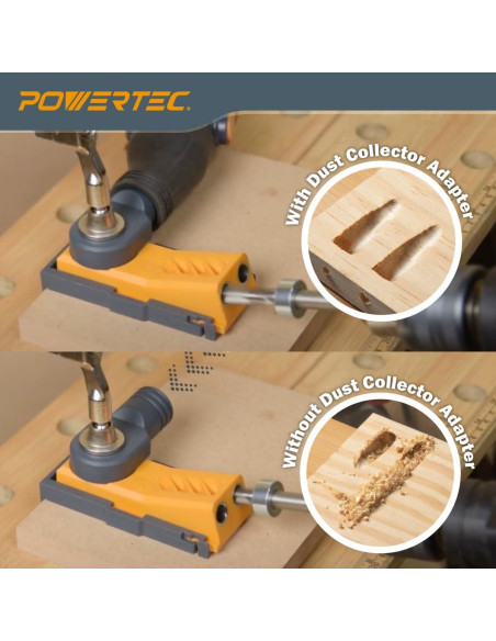 Kit Jig de Agujero de Bolsillo POWERTEC 71643, Broca 9.53 mm