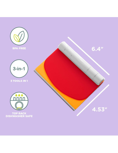 Raspador de Banco Chef'n - Juego de 3 Piezas de Acero y Plástico