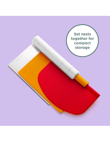 Raspador de Banco Chef'n - Juego de 3 Piezas de Acero y Plástico