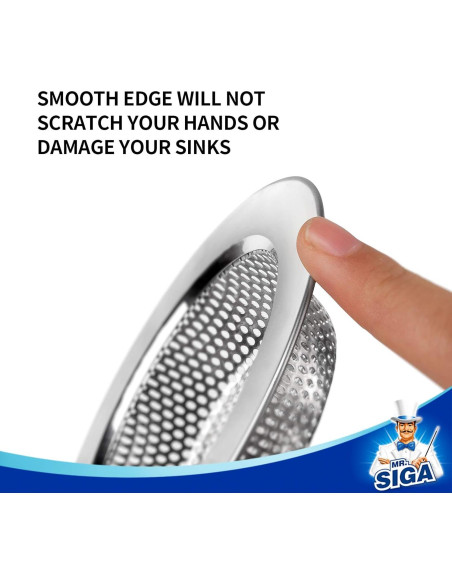 Colador de Fregadero MR.SIGA Acero Inoxidable 3 Piezas 11.2cm
