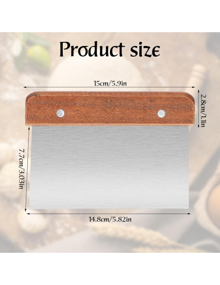 Raspador de Masa Acero Inoxidable FdcLixuvol 20x14cm