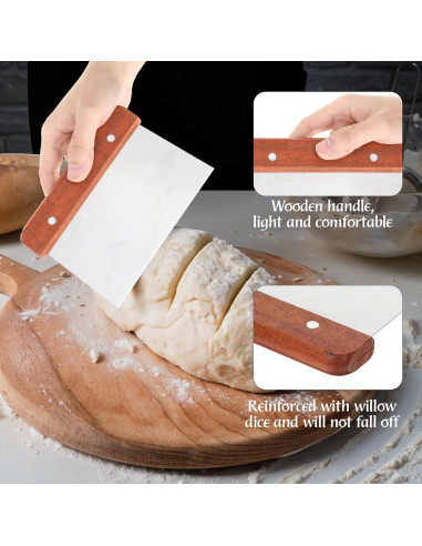 Raspador de Masa Acero Inoxidable FdcLixuvol 20x14cm