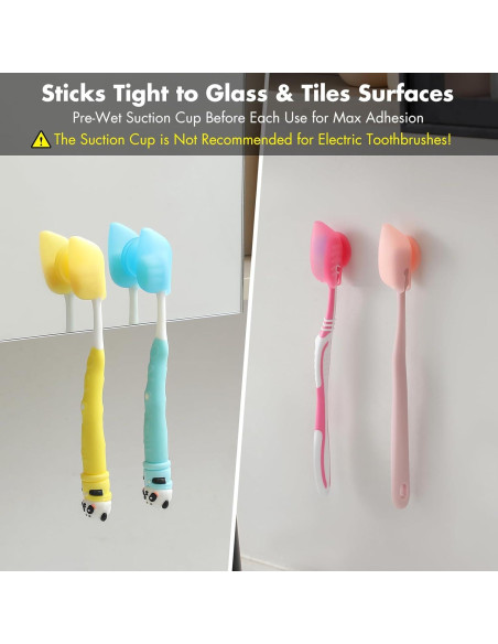 Cubiertas de Cepillo de Dientes Silicona Muslish 4 Piezas Azul