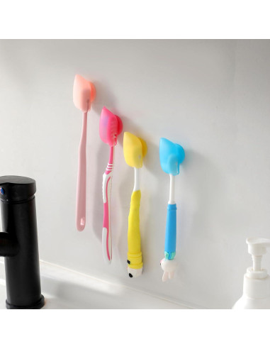 Cubiertas de Cepillo de Dientes Silicona Muslish 4 Piezas Azul