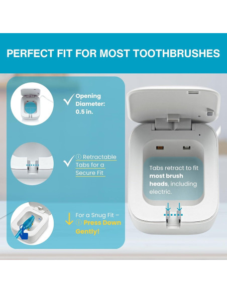 Desinfectante de Cepillos de Dientes Tool Klean UVC - Portátil