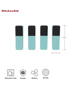 Set de 4 Pinzas de Cocina KitchenAid Aqua Sky, Antideslizantes 2
