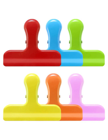 Clips para bolsas TONOS 3in - 6 colores Macaron