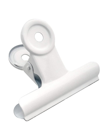 Clips de Bull Grandes Coideal - Paquete de 12 Blancos 6,35 cm