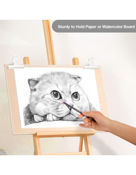 Clips de Bull Grandes Coideal - Paquete de 12 Blancos 6,35 cm