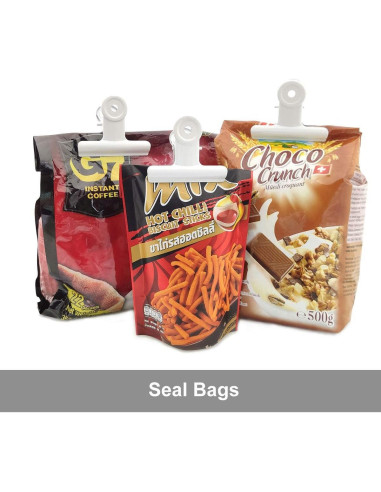 Clips de Bull Grandes Coideal - Paquete de 12 Blancos 6,35 cm