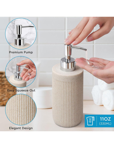 Juego de Accesorios de Baño 5 Piezas Deobath Beige