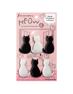 Set de 6 Clips de Gato LOVE LOVE JAPAN para Bolsas