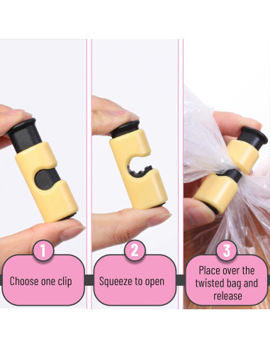 Clips para bolsas de pan Mr. Pen, set de 10, plástico