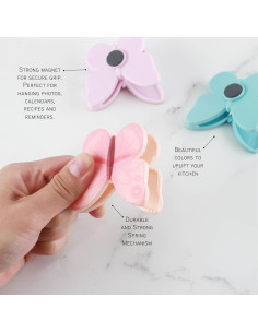 Clips Magnéticos COOK WITH COLOR Mariposa Paquete de 8 2