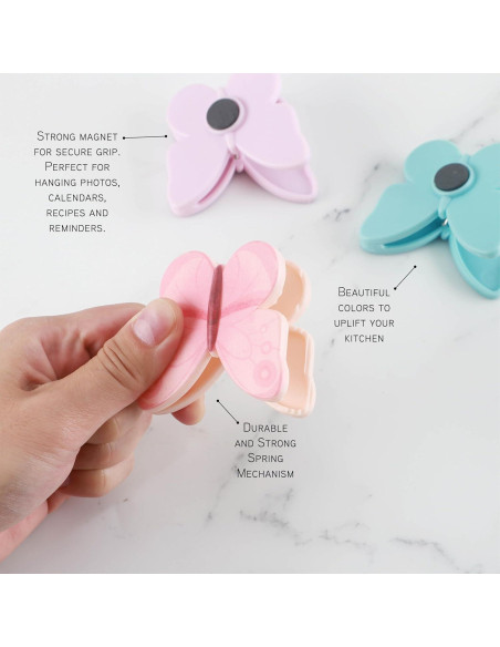Clips Magnéticos COOK WITH COLOR Mariposa Paquete de 8