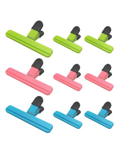 Clips de Sellado de Alimentos ALLTOP 9 Pcs - Apertura Ancha