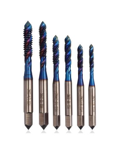 Juego de Brocas de Rosca Yakamoz HSS 6 Piezas SAE 6-32 a 1/4