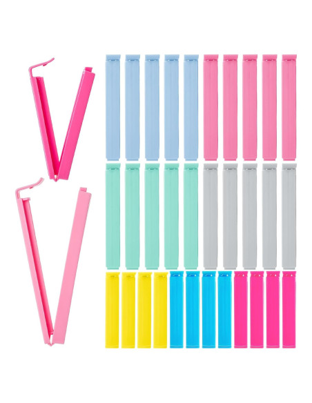 Clips para sellar bolsas de comida Mr. Pen, 32 piezas, 2 tamaños