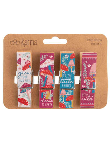 Clips para Bolsas de Alimentos Karma - Diseño Hongo
