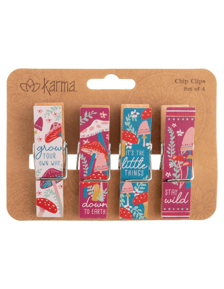 Clips para Bolsas de Alimentos Karma - Diseño Hongo