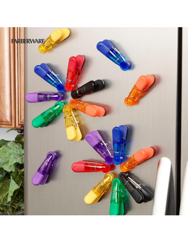 Juego de 15 Clips Magnéticos Farberware para Bolsas