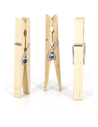 Pinzas de Madera Clorox - Paquete de 50 Clips Resistentes