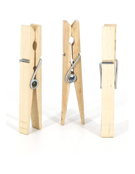 Pinzas de Madera Clorox - Paquete de 50 Clips Resistentes