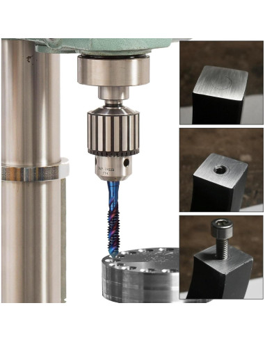 Juego de Brocas de Rosca Yakamoz HSS 6 Piezas SAE 6-32 a 1/4